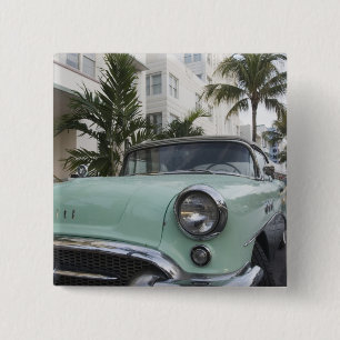 USA, Florida, Miami Beach: South Beach, 1956 3 2 Inch Square Button