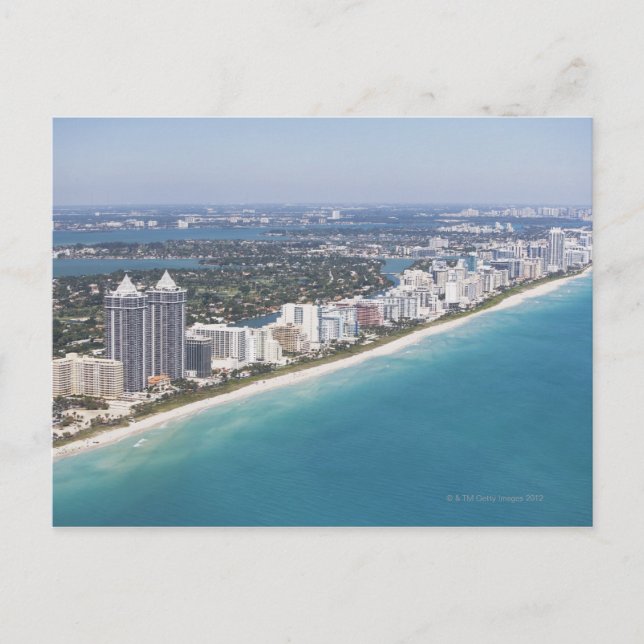 USA, Florida, Miami, Cityscape with beach Postcard (Front)