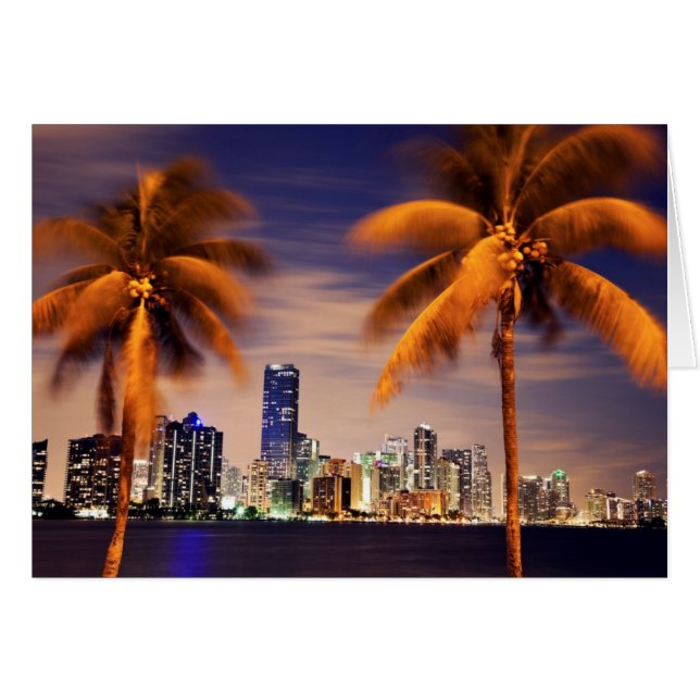 USA, Florida, Miami skyline at dusk (Front Horizontal)