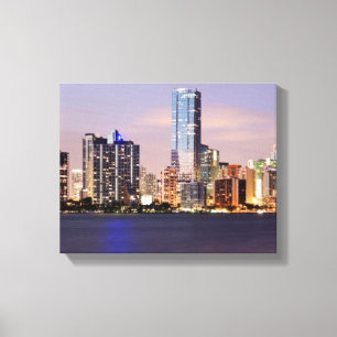 USA, Florida, Miami skyline at dusk 2 Canvas Print