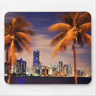 USA, Florida, Miami skyline at dusk Mouse Pad