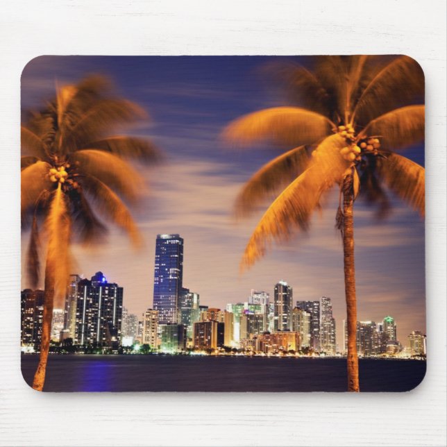 USA, Florida, Miami skyline at dusk Mouse Pad (Front)