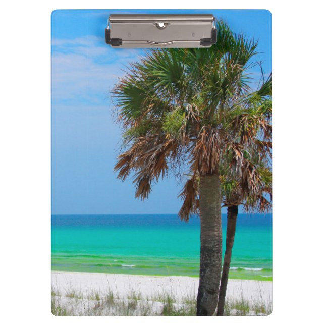 USA, Florida. Palm Trees On Emerald Coast Clipboard (Front)