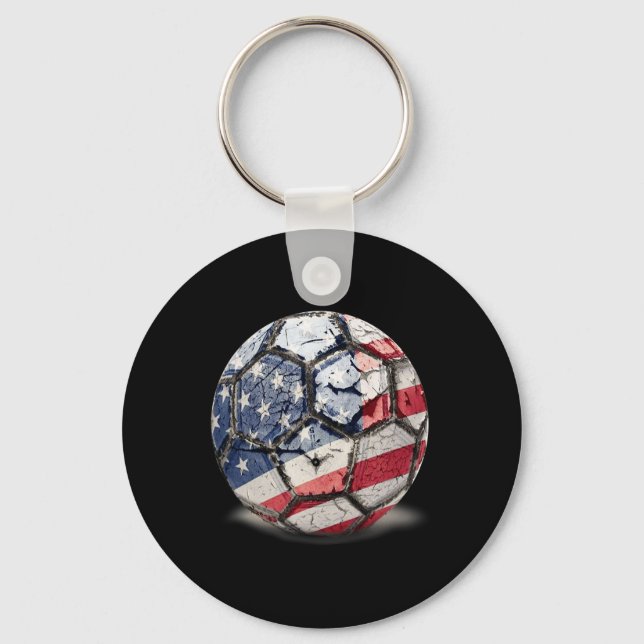 Usa Footll Soccer  Keychain (Front)