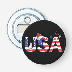 USA for Christmas Bottle Opener