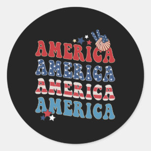 Usa Fourth Of July 4th For Men Womens And Boys 1  Classic Round Sticker