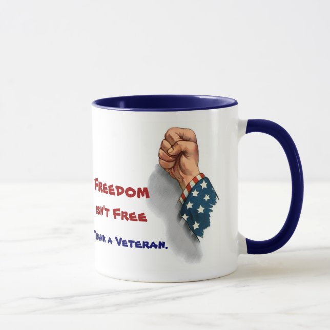 USA Freedom and Veterans Patriotic Mug (Right)