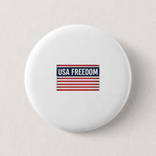 USA Freedom Patriotic Flag Style Vector Design_1 2 Inch Round Button