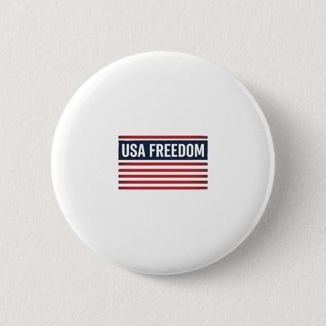 USA Freedom Patriotic Flag Style Vector Design_1 2 Inch Round Button (Front)