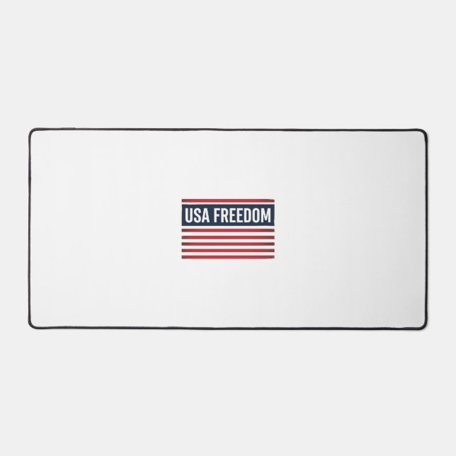 USA Freedom Patriotic Flag Style Vector Design_1 Desk Mat (Front)