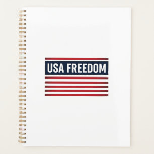 USA Freedom Patriotic Flag Style Vector Design_1 Planner