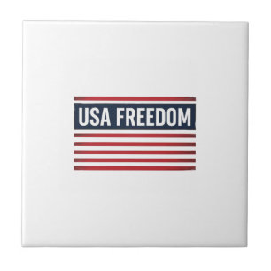 USA Freedom Patriotic Flag Style Vector Design_1 Tile