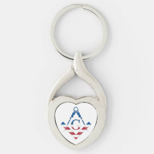 USA Freemasonic symbol Keychain
