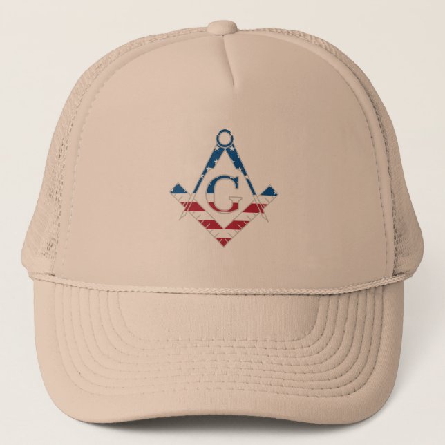 USA Freemasonic symbol Trucker Hat (Front)
