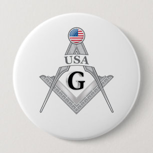 USA freemasonry sign 4 Inch Round Button