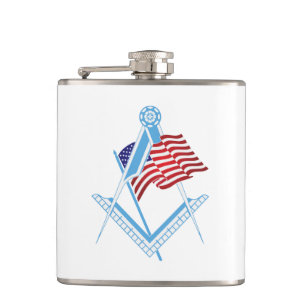 USA freemasonry symbol Hip Flask