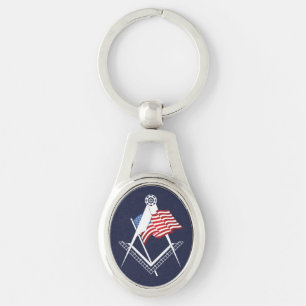USA freemasonry symbol Keychain