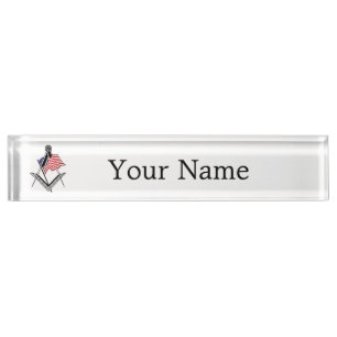 USA freemasonry symbol Nameplate