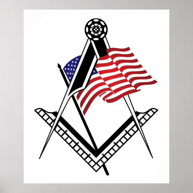 USA freemasonry symbol Poster (Front)