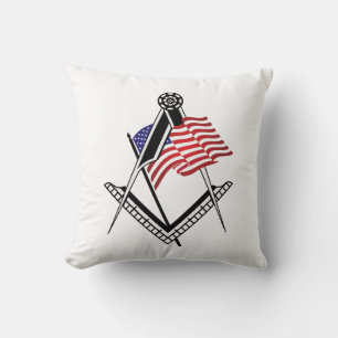 USA freemasonry symbol Throw Pillow