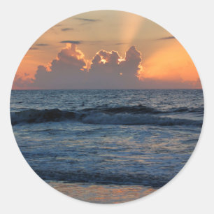 USA, Georgia, Tybee Island, Tybee Island Beach Classic Round Sticker