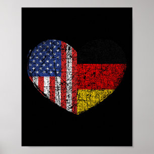 Usa Germany Heart - Dual Citizenship  Poster