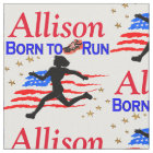 USA GIRL RUNNER PERSONALIZED FABRIC