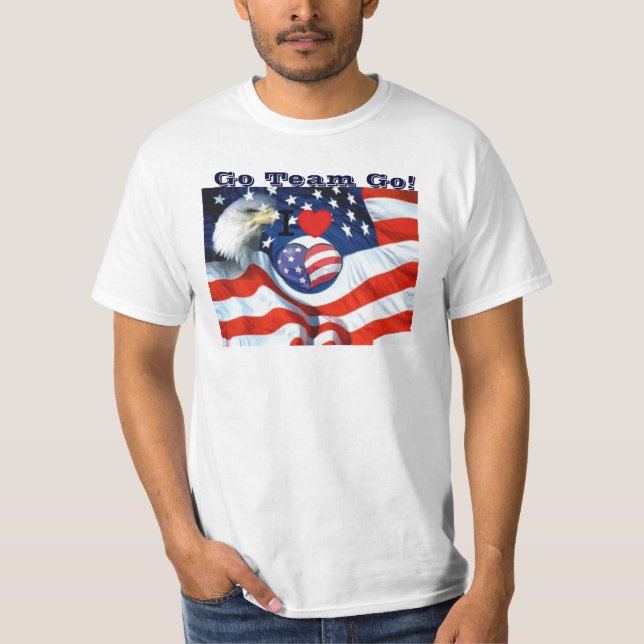 USA,Go Team Go!_ T-Shirt (Front)