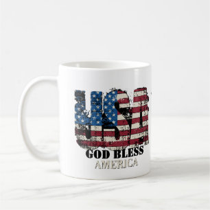 USA God Bless America Coffee Mug