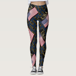 USA  GOLD    LEGGINGS