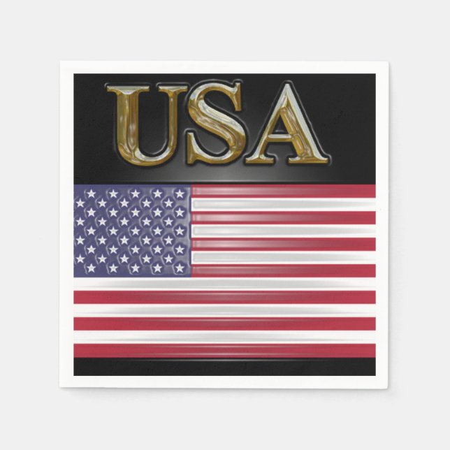 USA  GOLD  NAPKIN (Front)