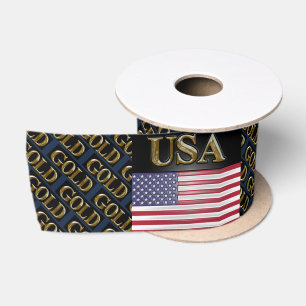 USA GOLD SATIN RIBBON