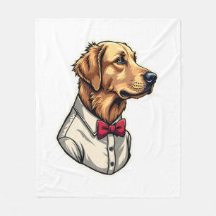 USA Golden Retriever Vintage Patriotic Dog Shirt 4 Fleece Blanket