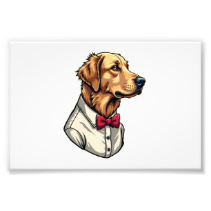 USA Golden Retriever Vintage Patriotic Dog Shirt 4 Photo Print