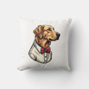 USA Golden Retriever Vintage Patriotic Dog Shirt 4 Throw Pillow
