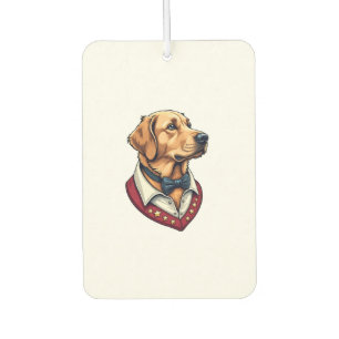 USA Golden Retriever Vintage Patriotic Dog Shirt Air Freshener
