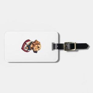 USA Golden Retriever Vintage Patriotic Dog Shirt Luggage Tag