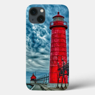 USA, Grand Haven, Michigan, lighthouse iPhone 13 Case