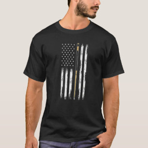 USA Graphic Pool Billard Snooker Billard Cue 8 Bal T-Shirt