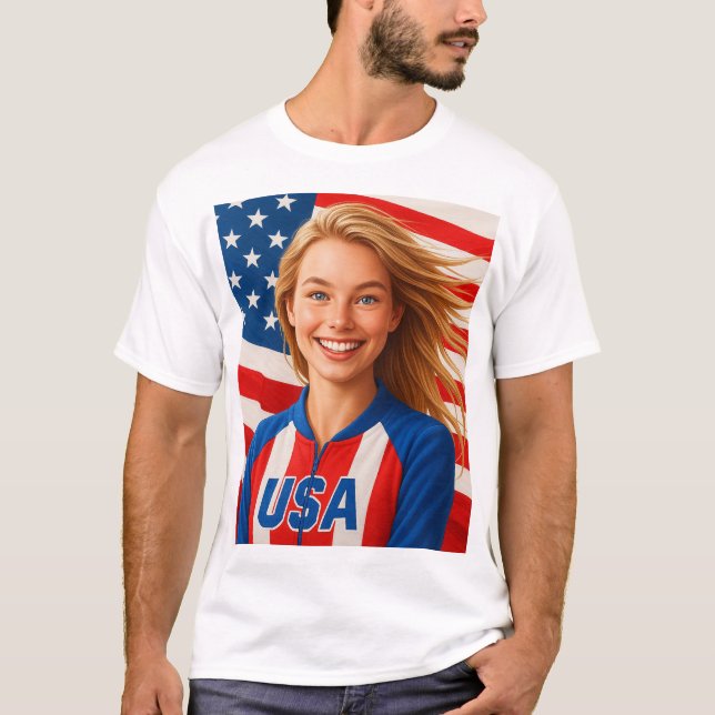 USA graphic tee for men (Front)