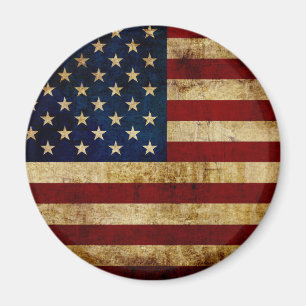USA / Grunged flag Magnet