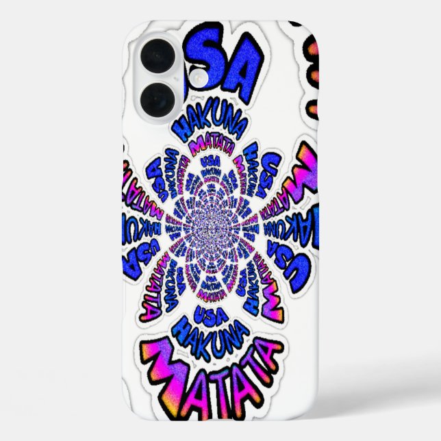 USA Hakuna Matata Blue Gifts.png Case-Mate iPhone Case (Back)