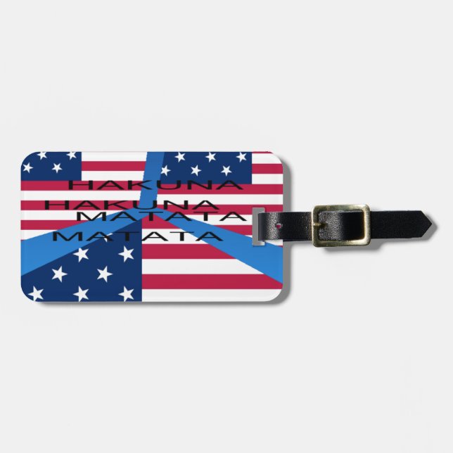 USA HAKUNA  MATATA LUGGAGE TAG (Front Horizontal)