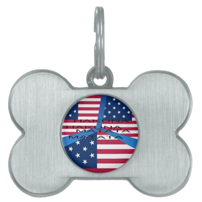 USA HAKUNA  MATATA PET ID TAG (Front)