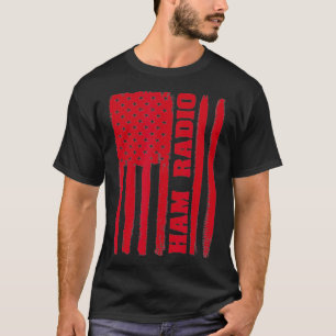 USA Ham Radio American Flag T-Shirt
