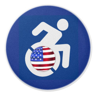 USA Handicapped Ceramic Knob