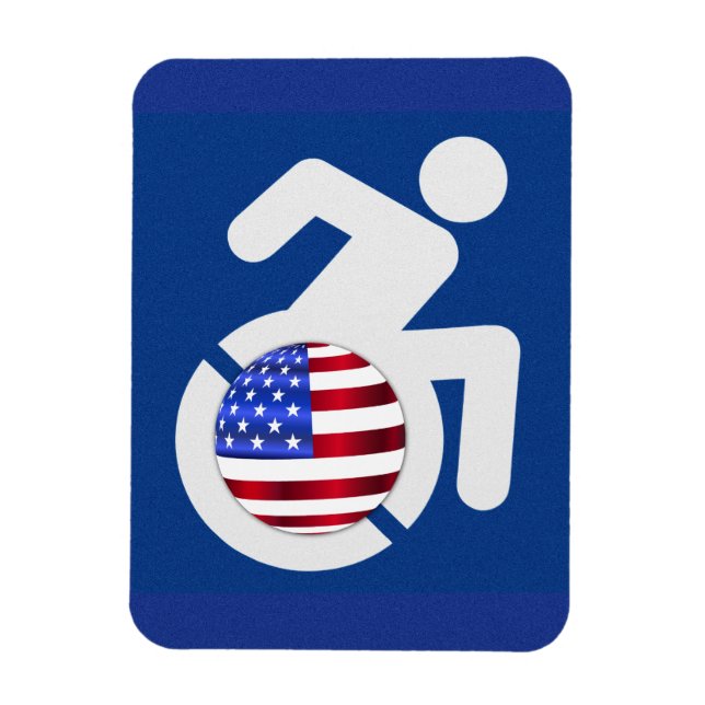 USA Handicapped Magnet (Vertical)