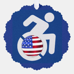 USA Handicapped Ornament Card
