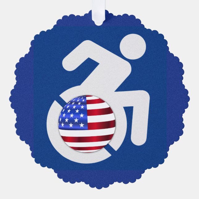 USA Handicapped Ornament Card (Front)