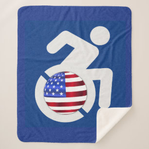 USA Handicapped Sherpa Blanket